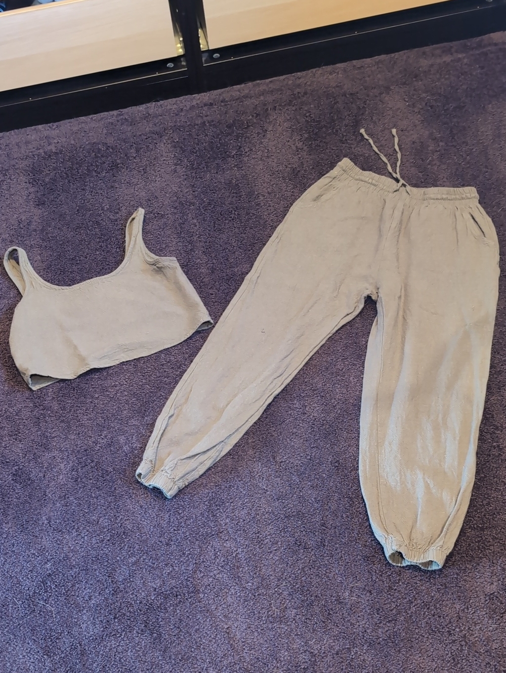 Love Stitch Crop Tank & Jogger Set